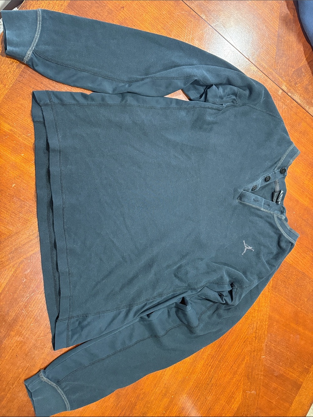 Jordan Men’s Crewneck Henley Sweater - Teal Green